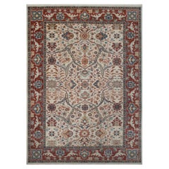 9x12 Ivory Persian Mahal Sultanabad Hand Knotted Wool Rug ( G - 15803 )