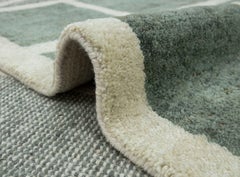 8x10 Sage Green Moroccan Beni Ourain Berber Hand Knotted Rug ( G - 13718 )