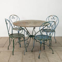 French Metal Patio Furniture Set