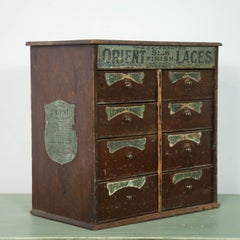 Antique Folk Art Haberdashers Bank of Drawers, England, Circa 1920