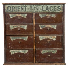 Antique Folk Art Haberdashers Bank of Drawers, England, Circa 1920