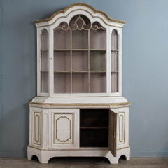 Dutch Painted Vitrine with Gilded Highlights