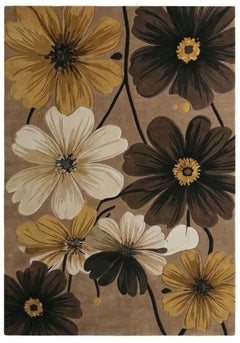 Cosmos Bloom New Zealand Wool Hand-Tufted Rug – Autumn Garden Floral Design