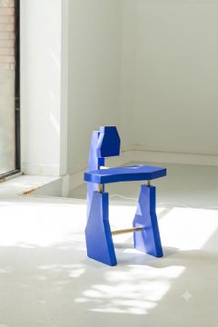 The Last Chair - Modern Cobalt blue Geometric Chair