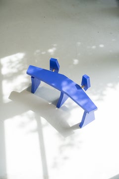 The Last Bench - Modern Cobalt Blue Geometrical Bench