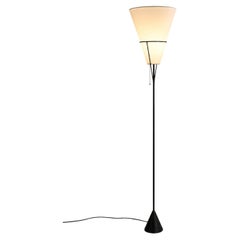 Lampada da terra “Vice Versa” di Carl Auböck (1950) con paralume in seta realizzato su misura da Stephen McKay