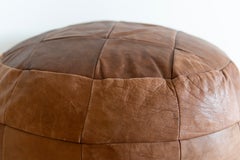Vintage De Sede Cognac Leather Ottoman or Pouf, Switzerland, 1970s