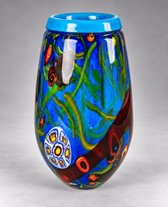 Jan-Erik Ritzman Art Glass Vase, Sweden, 1980s