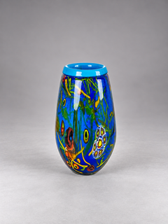Jan-Erik Ritzman Art Glass Vase, Sweden, 1980s