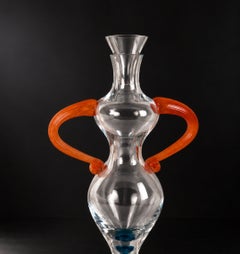 Kjell Engman for Kosta Boda Sculptural Feminine Art Glass Decanter, Sweden