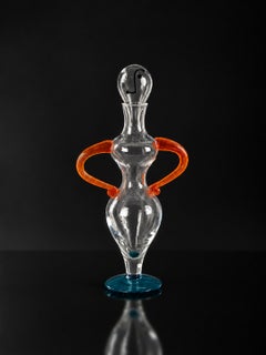 Kjell Engman for Kosta Boda Sculptural Feminine Art Glass Decanter, Sweden