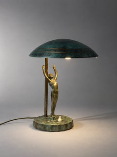 Malmö Metallvarufabrik, Swedish Grace Figural Table Lamp
