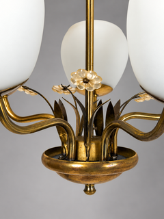 Valinte Oy, Brass and Opaline Glass, 1950s