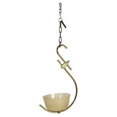 Swedish Modern Brass Pendant Lamp, Sweden, 1950s