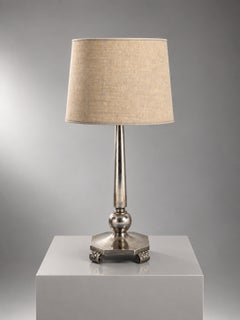Jakob Engman Attributed, GAB (Guldsmedsaktiebolaget), Swedish Grace Pewter lamp