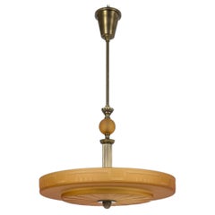 Chr. Bergh & Co. Rara lampada da soffitto svedese "Grace" in vetro color Havana
