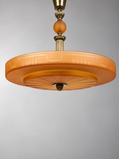 Chr. Bergh & Cie. Lustre « Swedish Grace » rare, en verre « Havana »