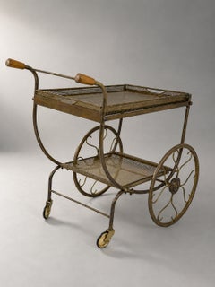 Firma Svenskt Tenn Mid-Century Cocktail Trolley, Sweden, 1950s