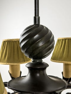 Harald Notini for Böhlmarks, Model 10785 A Chandelier in Patinated Metal, Sweden