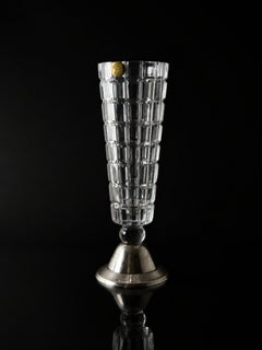 Jarrón de plata y cristal de Riihimäki