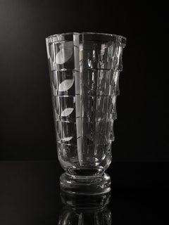 Simon Gate for Orrefors Geometric Cut Crystal Vase