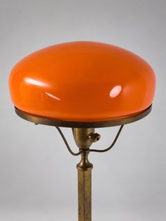 Swedish Art Nouveau Brass Lamp, Early 20th Century