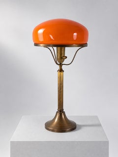 Swedish Art Nouveau Brass Lamp, Early 20th Century