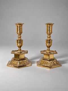 Ystad Metall Pair of Swedish Brass Candlesticks