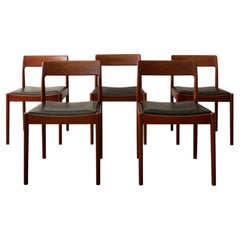 Danish Modern Teak Dining Chairs by Johannes Nørgaard, 1960s, Set of 5