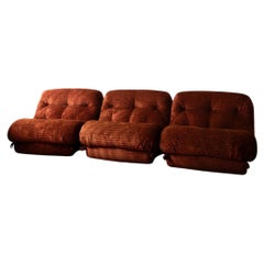 Mid CenturyNuvolone Sofa by Rino Maturi for Mimo Padova, 1970s, Set of 3