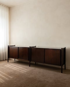 Buffet « Archimede » en bois de palissandre, style milieu du siècle, conçu par Hirozi Fukuoh pour Gavina, années 1960