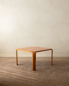 Mesa de centro japonesa de contrachapado curvado T-2001, diseñada por Saburo Inui para Tendo Mokko, década de los 60