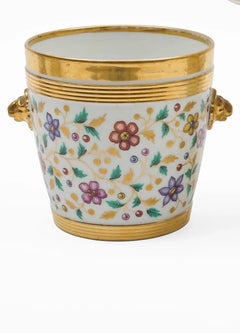 Antique 19th c. French Empire Paris Porcelain Cachepot Flower Pot Circa 1835