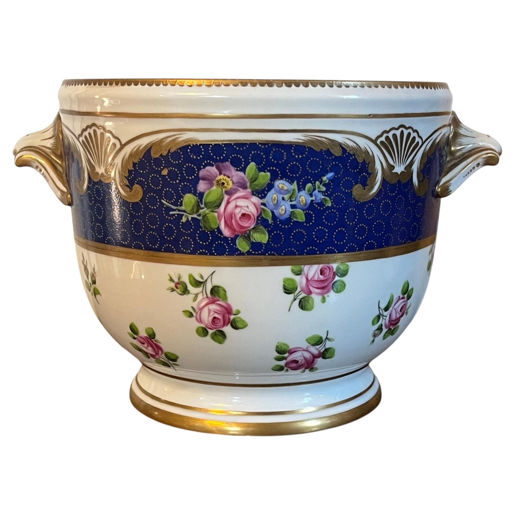 Antique 18th Century French Louis XV Sevres Porcelain Cachepot or Bottle Cooler