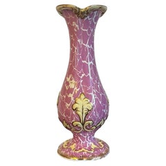 Vase balustre en porcelaine rose de style Régence anglais du XIXe siècle, d'inspiration française