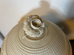 Antique 18th c. George III Creamware Covered Footed Bowl, Compote or Centerpiece