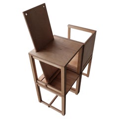 Minimalist Baltic Birch Plywood Sculptural Chair "Plataforma"