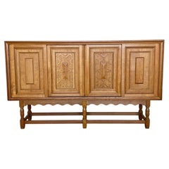 Credenza danese brutalista in Oak, stile Henning Kjærnulf, anni '60