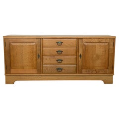 Mid-Century Danish Modern Brutalist Oak Sideboard, Henning Kjærnulf, 1970s