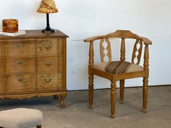 Scandinavian Modern Corner Chair in Solid Oak, Henning Kjærnulf, Denmark, 1960