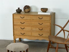 Comodino moderno danese in rovere a quattro cassetti, Henning Kjaernulf, anni ’60
