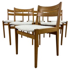 Sillas de comedor de estilo «Mid-Century Modern» en roble danés de Slagelse Møbelværk, década de los 60, juego