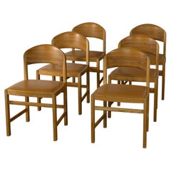 Danish Modern Oak Dining Chairs by Mikael Laursen, Denmark, Set of 6, 1970s