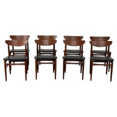 Set of 8 Danish Teak Dining Chairs by Harry Østergaard, 1960s