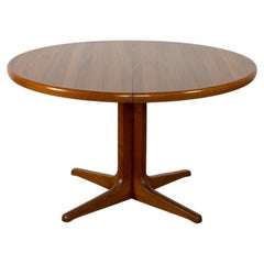 Danish Round Teak Extendable Dining Table by Glostrup Møbelfabrik, 1960s