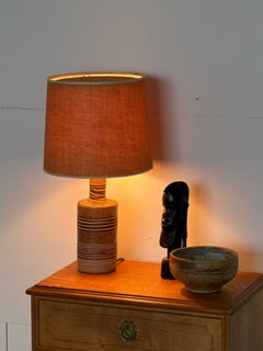 Bottle-Shaped Table Lamp in Stoneware by Tue Poulsen, Denmark, 1960s–70s
