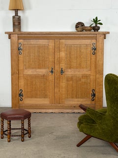 Mid-Century Oak Two-Door Cabinet, Danish Cabinetmaker H. P. Korterman, 1966