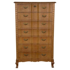 Danish Brutalist Oak Tall Chest of Drawers, Henning Kjærnulf, 1950s–1960s