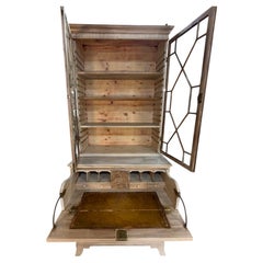 English Regency Bleached Mahogany Secretaire Bookcase, Restored, circa 1810