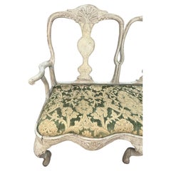 Sofá rococó sueco del siglo XVIII, pintado con su pintura original, circa 1770